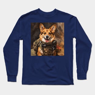 Tactical Corgi Long Sleeve T-Shirt